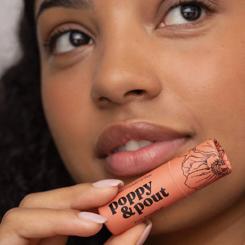Poppy & Pout Lip Balm, Pink Grapefruit